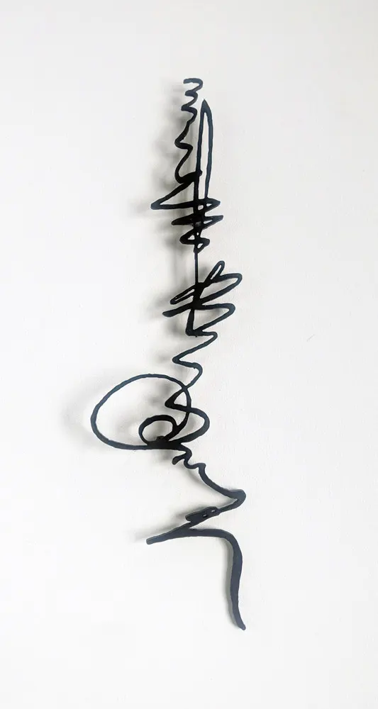 Metal sketch of a scribble